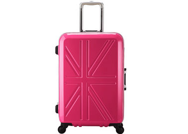 Багаж ПК ABS девушок OEM розовый, комплект багажа ABS с великобританской печатью флага