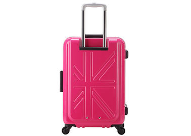Багаж ПК ABS девушок OEM розовый, комплект багажа ABS с великобританской печатью флага