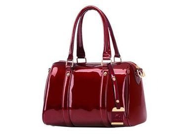 Patent leather tote bag full mercerized cotton lining , womens fashion handbags