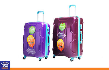 Трудные случаи багажа перемещения колеса раковины 4, изготовленные на заказ пурпуровые облегченные чемоданы