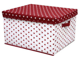 Коробка хранения OEM прочная PP Non сплетенная с крышкой, белыми красными напечатанными многоточиями
