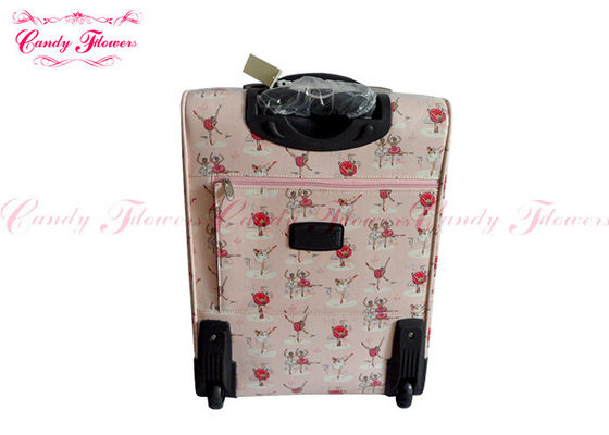 Girls Pink rugged travel luggage 20 inch cute 2 wheel suitcase