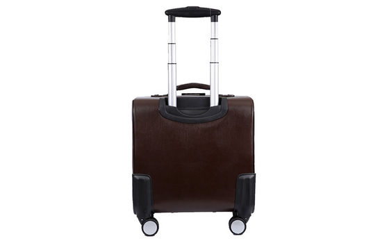 PU Leather Man Internal Computer Interlayer 4 Wheeled Suitcases with Password Lock