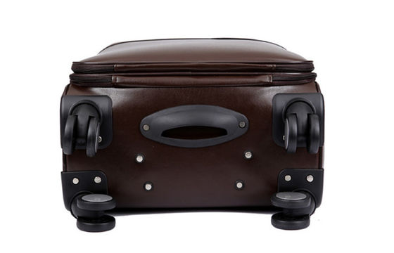 PU Leather Man Internal Computer Interlayer 4 Wheeled Suitcases with Password Lock